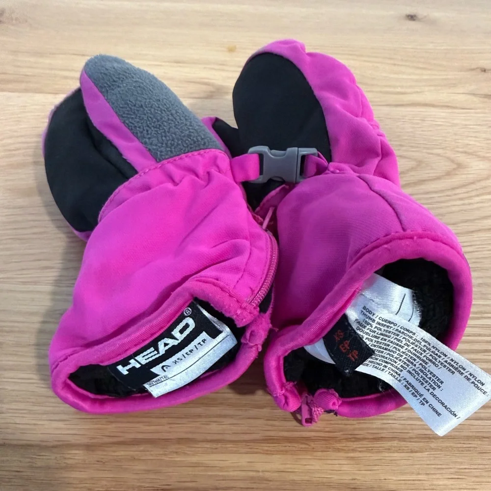 Head Pink Kids Mittens